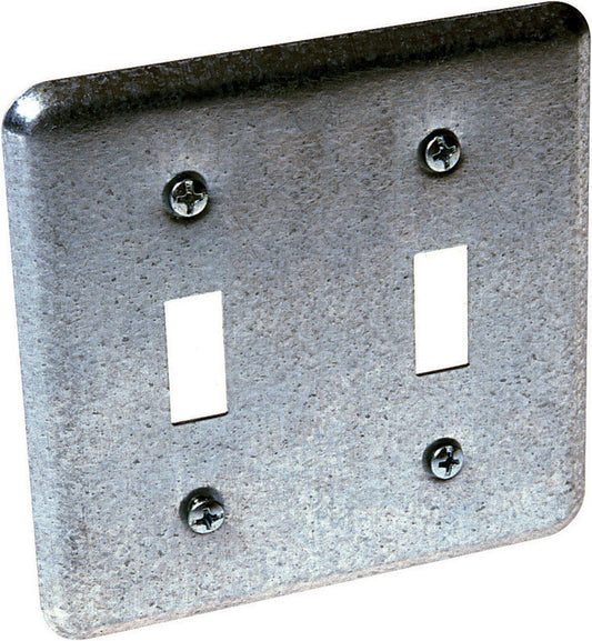 Raco Square Steel 2 gang 4 in. H X 4 in. W Box Cover