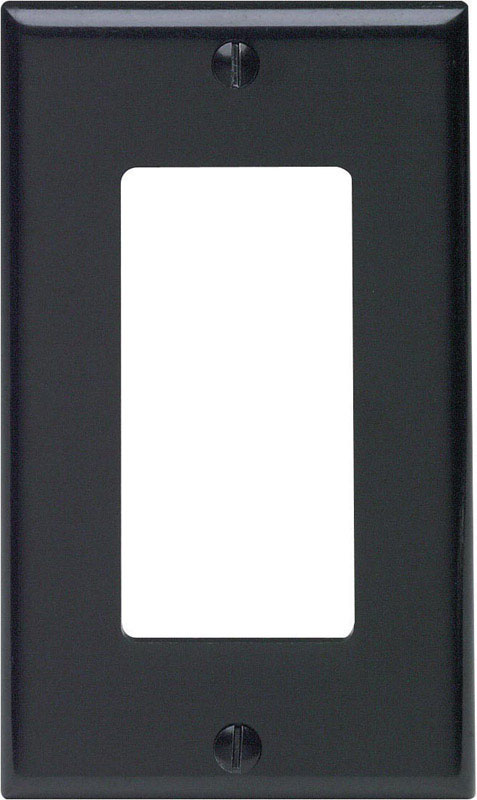 Leviton Decora Black 1 gang Thermoset Plastic Decorator Wall Plate 1 pk