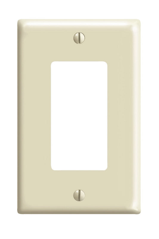 Leviton Ivory 1 gang Thermoset Plastic Decorator Wall Plate 1 pk