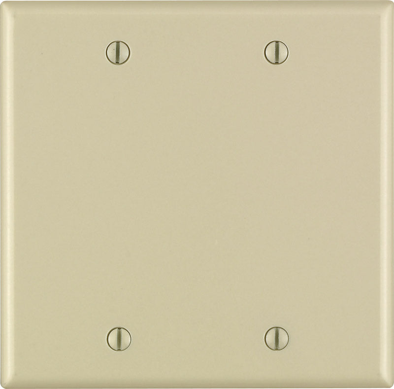 Leviton Ivory 2 gang Thermoset Plastic Blank Wall Plate 1 pk