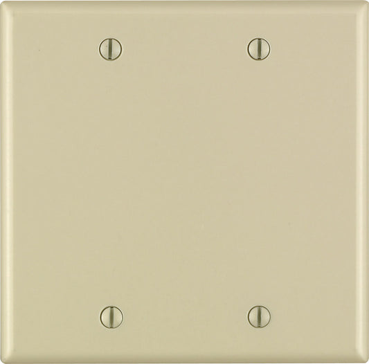 Leviton Ivory 2 gang Thermoset Plastic Blank Wall Plate 1 pk