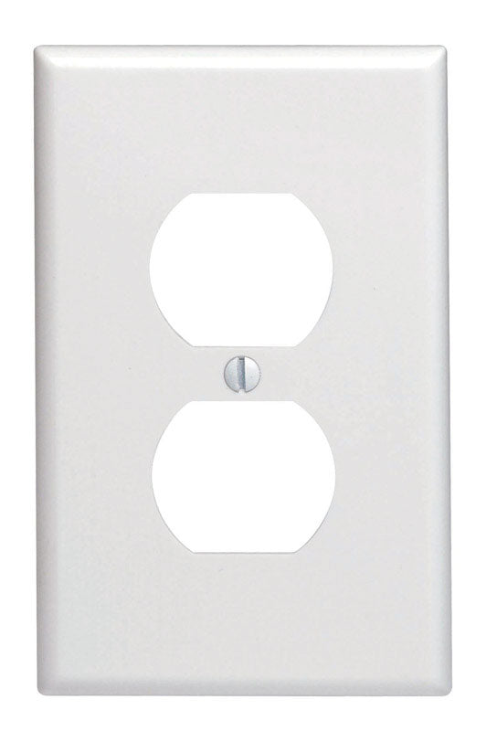 Leviton White 1 gang Thermoset Plastic Duplex Wall Plate 1 pk