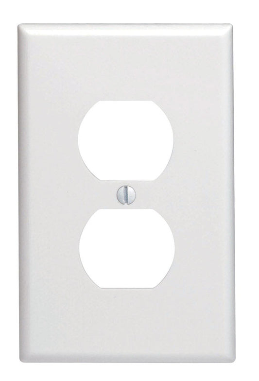 Leviton White 1 gang Thermoset Plastic Duplex Wall Plate 1 pk