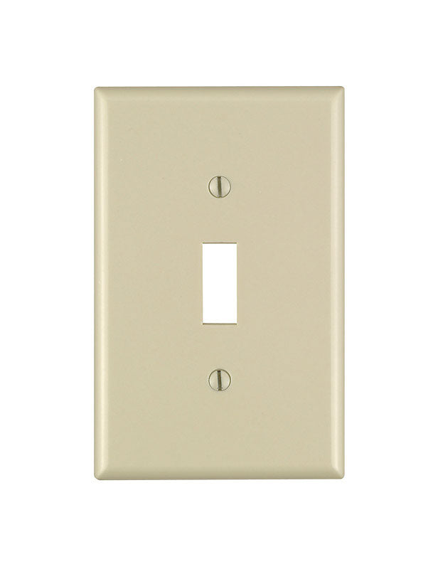 Leviton Ivory 1 gang Thermoset Plastic Toggle Wall Plate 1 pk