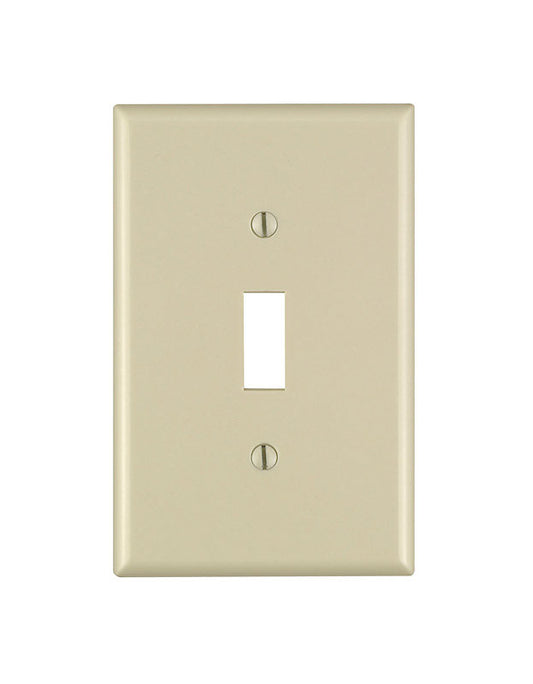 Leviton Ivory 1 gang Thermoset Plastic Toggle Wall Plate 1 pk