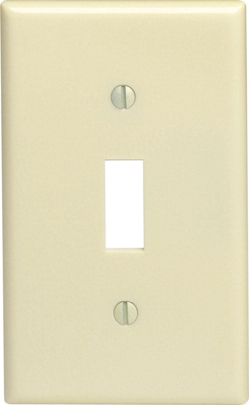 Leviton Ivory 1 gang Thermoset Plastic Toggle Wall Plate 10 pc