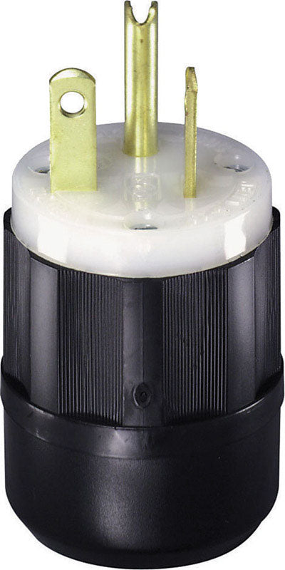 Leviton Industrial Nylon Ground/Straight Blade Plug 5-20P 18-10 AWG 2 Pole 3 Wire