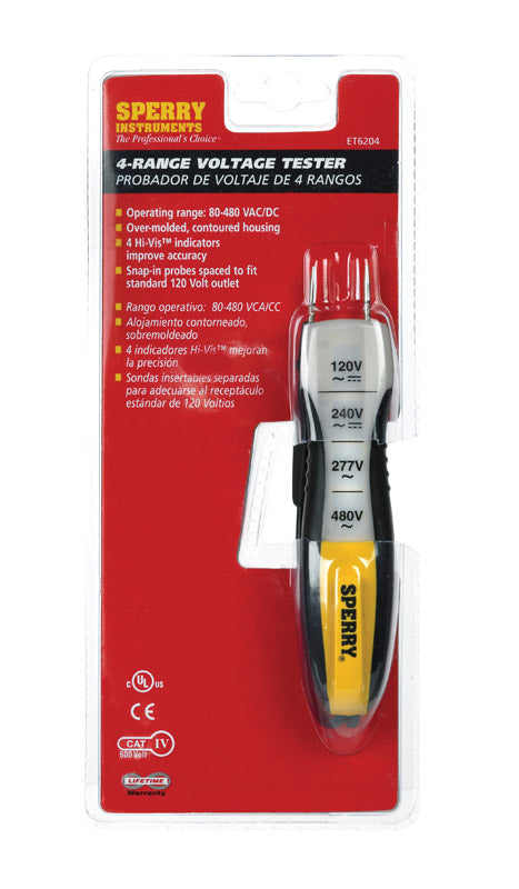 Sperry 80-480 V 4 Range Voltage Tester