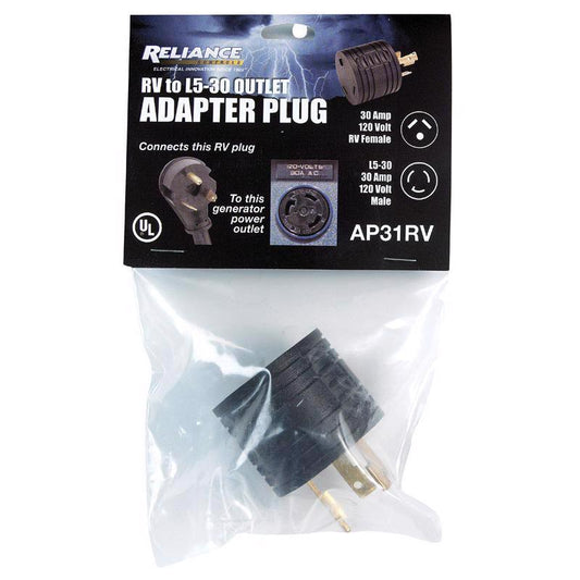 Reliance Controls  Commercial and Residential  Plastic  Curved Blade  Adapter  L5-30  10 AWG