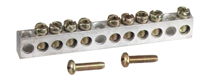 Square D 200 amps 120/240 V 1 space 12 circuits Surface Mount Ground Bar Kit