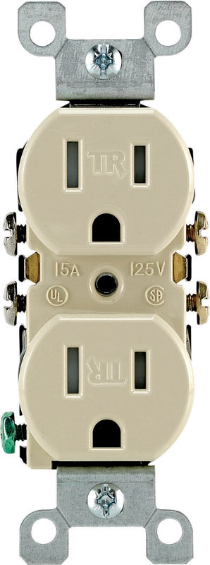Leviton 15 amps 125 V Duplex Ivory Tamper Resistant Outlet 5-15R 1 pk