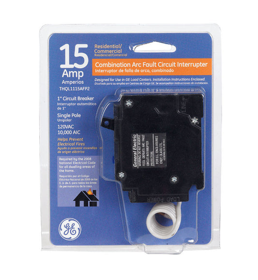 GE Q-Line 15 amps Arc Fault Single Pole Circuit Breaker