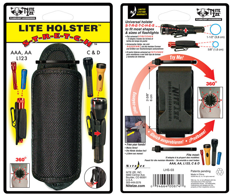 Nite Ize Lite Holster Black Flashlight Holster