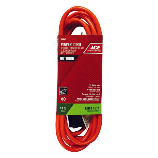 Ace Indoor or Outdoor 10 ft. L Orange Extension Cord 16/2 SJTW