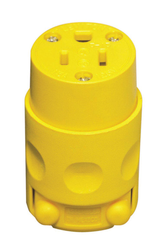 Leviton Residential PVC Ground/Straight Blade Connector 5-15R 2 Pole 3 Wire