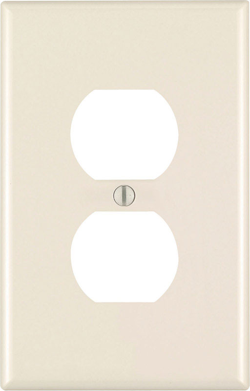 Leviton Almond 1 gang Plastic Duplex Wall Plate 1 pk