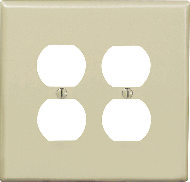 Leviton Midway Ivory 2 gang Nylon Duplex Wall Plate 1 pk