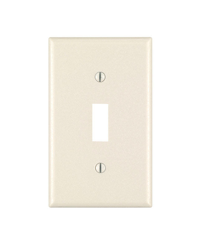 Leviton Light Almond 1 gang Thermoset Plastic Toggle Wall Plate 10 pk