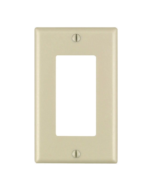Leviton Decora Ivory 1 gang Thermoset Plastic Decorator Wall Plate 10 pk