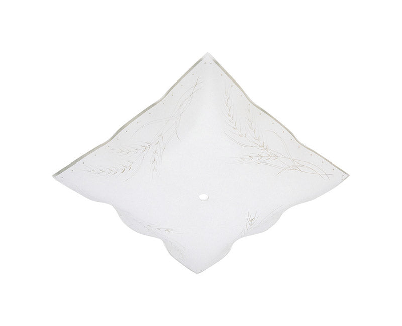 Westinghouse Square White Glass Fan/Fixture Shade 1 pk