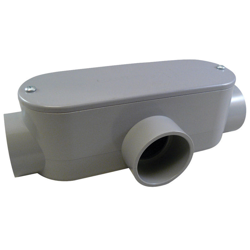 Cantex 1-1/4 in. D PVC Conduit Body For PVC 1 pk