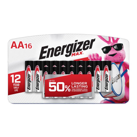 Energizer Max AA Alkaline Batteries 16 pk Carded