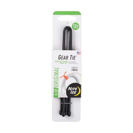 Nite Ize Gear Tie 12 in. L Black Twist Ties 2 pk