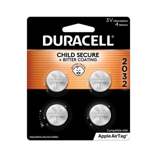 Duracell Lithium Coin 2032 3 V 225 mAh Security and Electronic Battery 4 pk