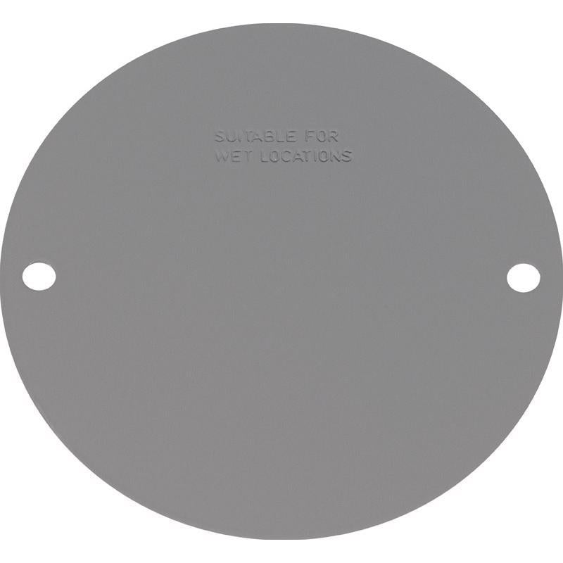 Sigma Engineered Solutions Round Stamped Steel 4.13 in. H X 4.13 in. W Flat Box Cover