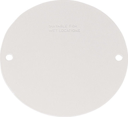 Sigma Engineered Solutions Round Stamped Steel 4.13 in. H X 4.13 in. W Flat Box Cover