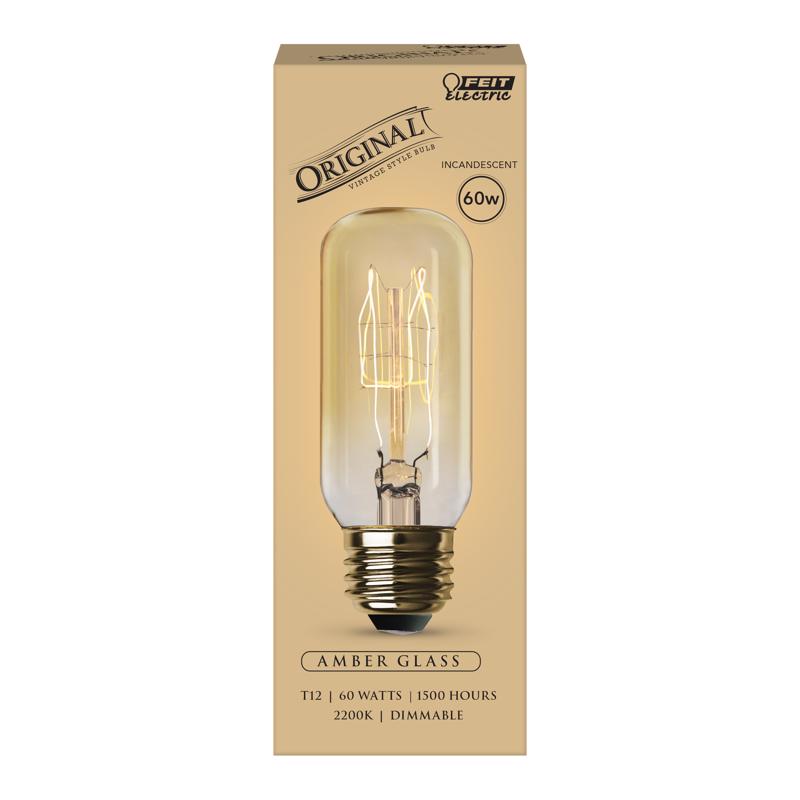 Feit The Original 60 W T12 Vintage Incandescent Bulb E26 (Medium) Soft White 1 pk