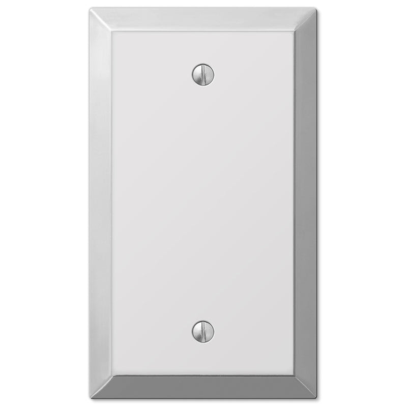Amerelle Century Polished Chrome 1 gang Stamped Steel Blank Wall Plate 1 pk