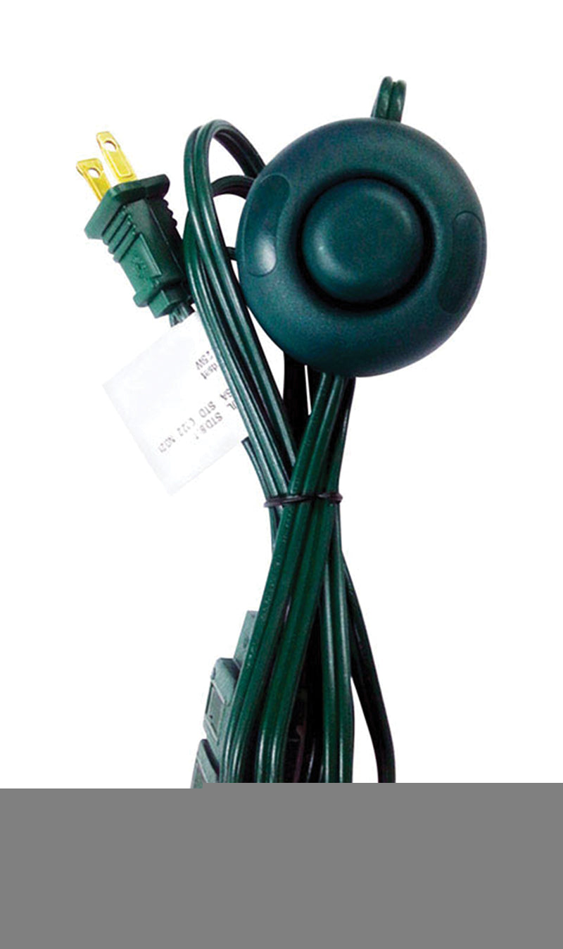 Home Plus Indoor 6 ft. L Green Extension Cord with Foot Switch 18/2