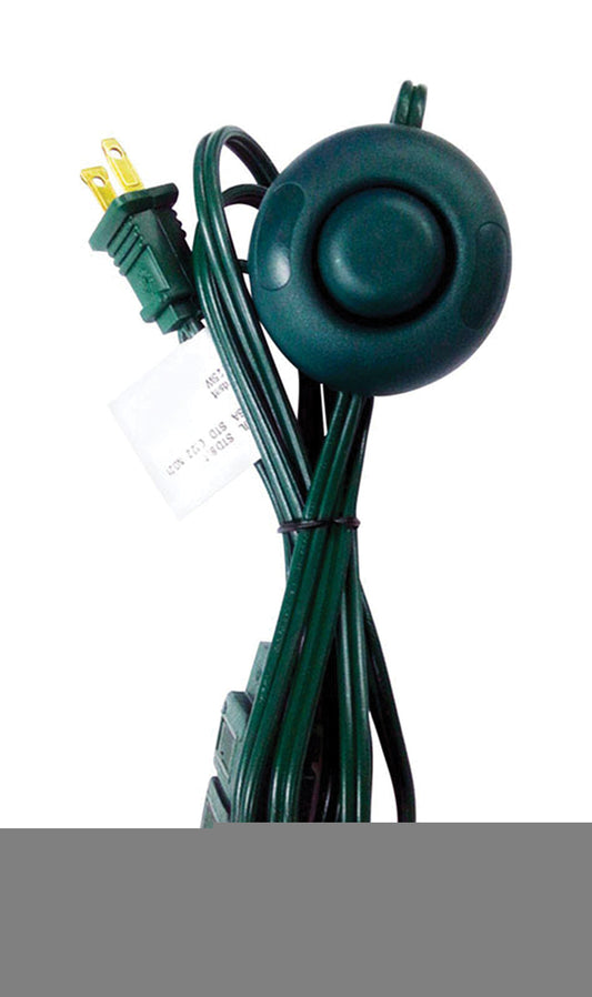 Home Plus Indoor 6 ft. L Green Extension Cord with Foot Switch 18/2