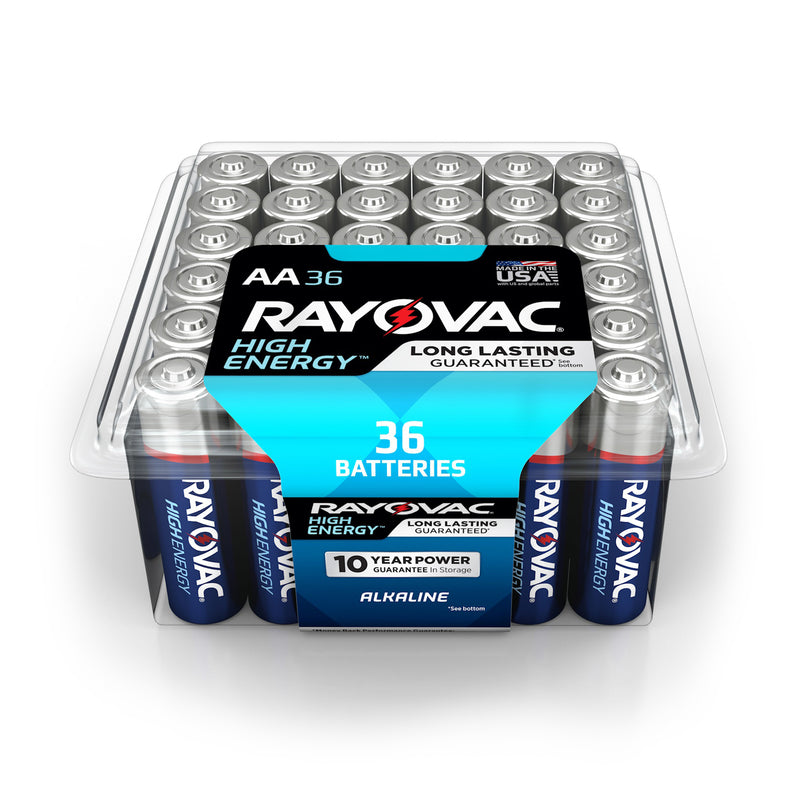 Rayovac High Energy AA Alkaline Batteries 36 pk Clamshell