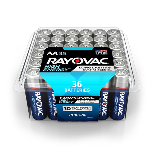 Rayovac High Energy AA Alkaline Batteries 36 pk Clamshell