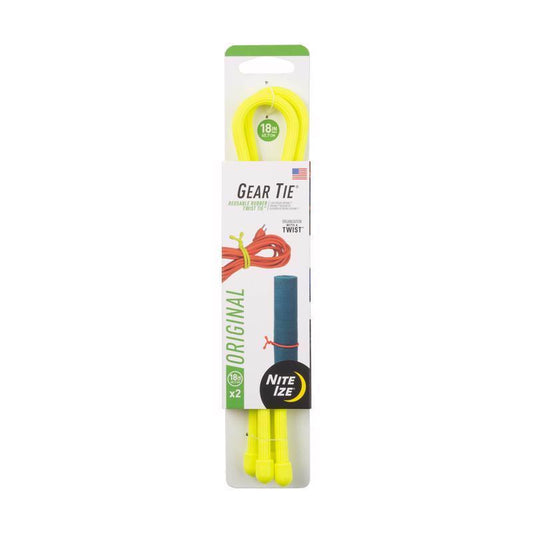 Nite Ize Gear Tie 18 in. L Yellow Twist Ties 2 pk