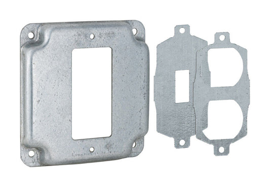Raco Square Steel 1 gang 4-3/16 in. H X 4-3/16 in. W Box Cover