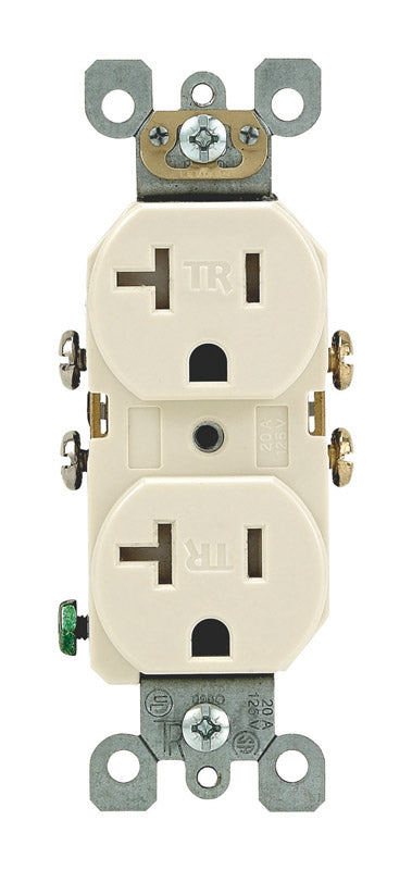 Leviton 20 amps 125 V Duplex Light Almond Tamper Resistant Outlet 5-20R 1 pk