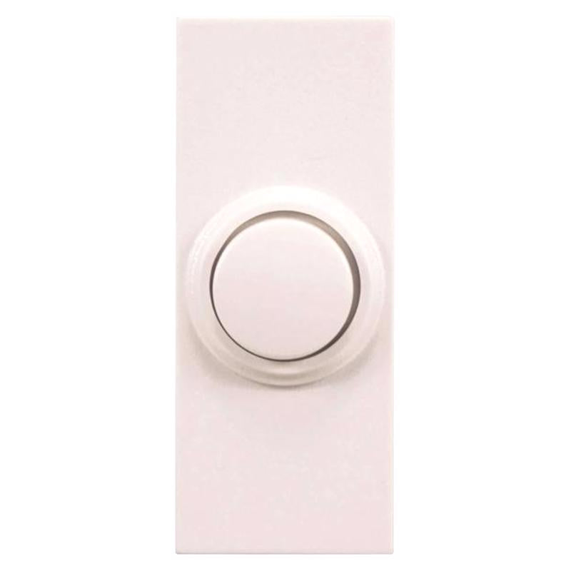 Heath Zenith White Plastic Wireless Pushbutton Doorbell