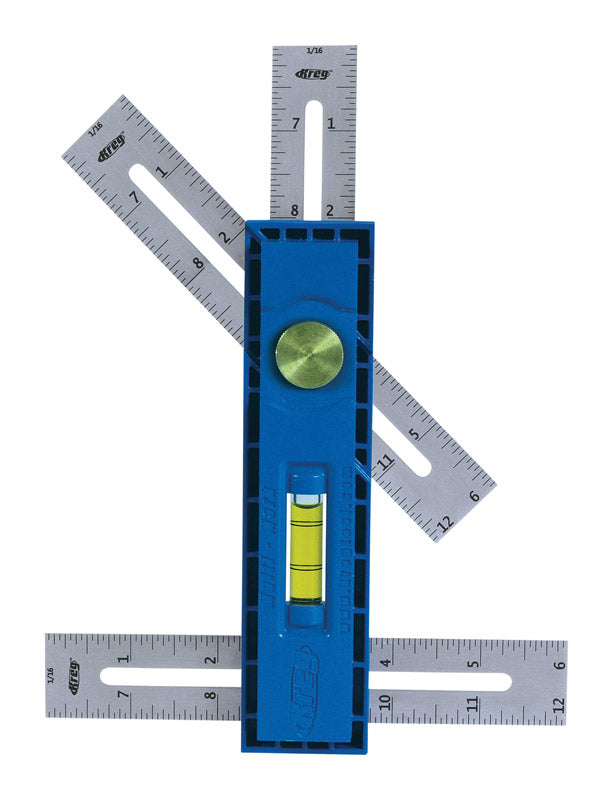 Kreg Multi-Mark 1.25 in. L X 5 in. W Rule and Gauge 6 in. Blue 1 pc
