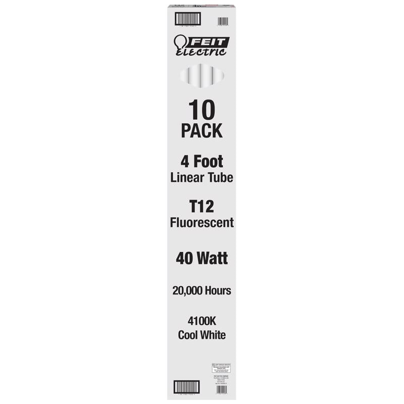 Feit Legacy Bulbs 40 W T12 1.4 in. D X 47.9 in. L Fluorescent Bulb Cool White Linear 4100 K 10 pk