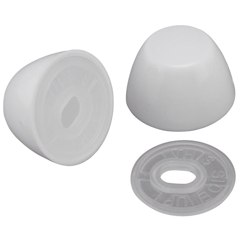 Plumb Pak Toilet Bolt Caps White Plastic For Universal