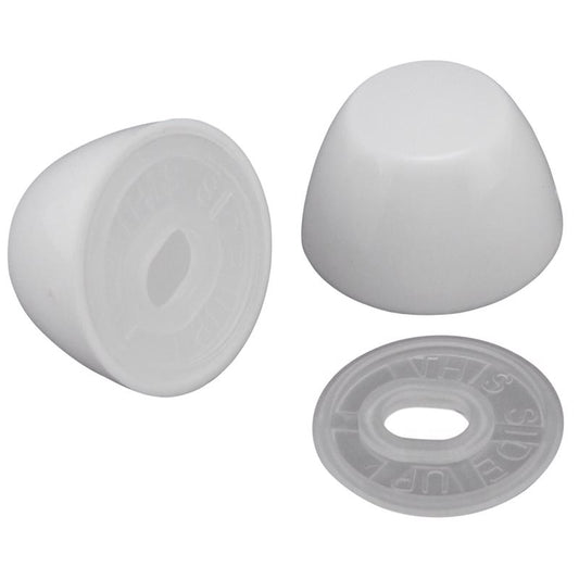 Plumb Pak Toilet Bolt Caps White Plastic For Universal