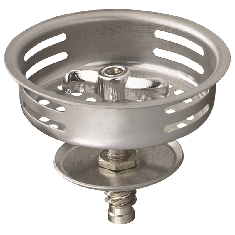 Plumb Pak 3-1/2 in. D Silver Stainless Steel Strainer Basket