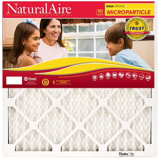 NaturalAire 14 in. W X 25 in. H X 1 in. D Synthetic 10 MERV Pleated Microparticle Air Filter 1 pk