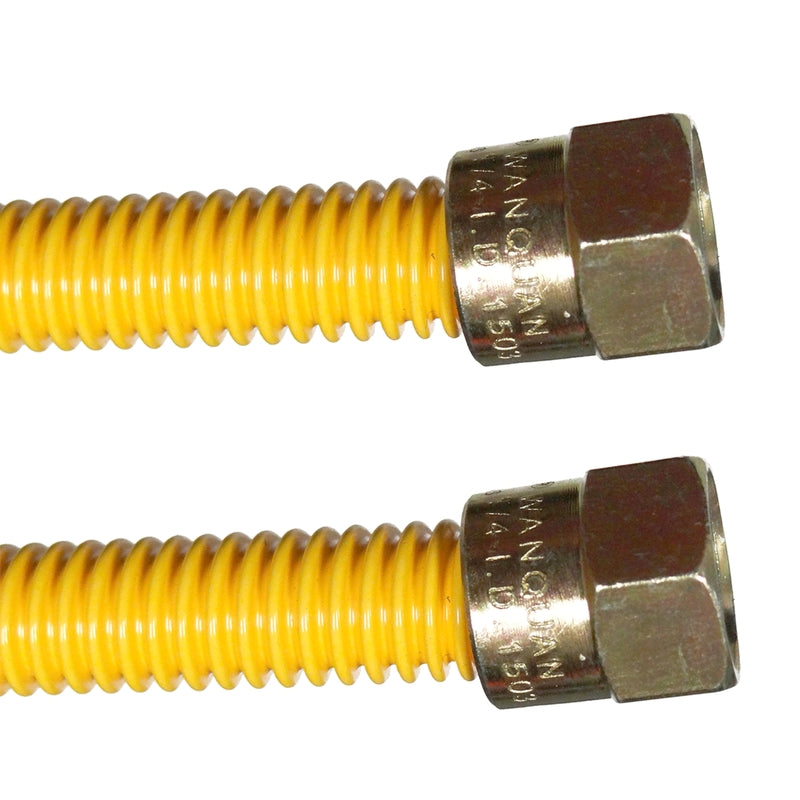 Dormont 1/4 in. Flare Sizes X 3/8 in. D Flare 28 in. Corrugated Stainless Steel Gas Connector