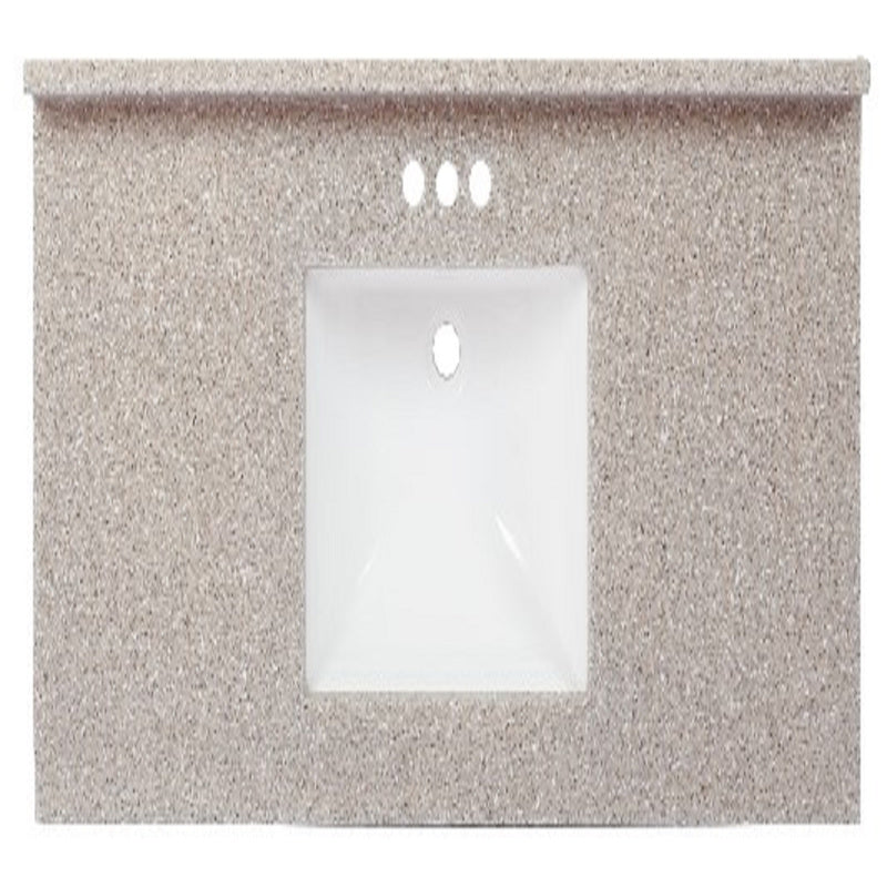 Arstar Charlotte Cultured Marble Vanity Top 49 in. W X 22 in. D Latte