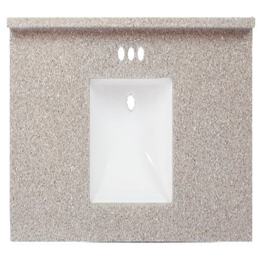 Arstar Charlotte Cultured Marble Vanity Top 49 in. W X 22 in. D Latte