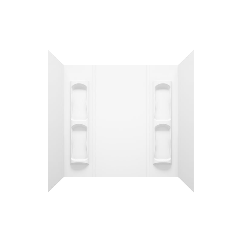 MAAX Utah 59 in. H X 31-3/4 in. W X 60-1/2 in. L White Bathtub Wall Surround